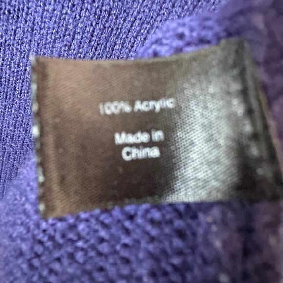 Lane Bryant womens sweater purple knit decorative yolk feminine Wither plus size - Picture 4 of 8